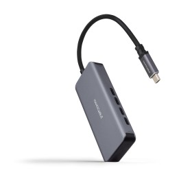 Hub Nanocable USB-C a 4xUSB-C 3.0 Gris (10.16.4504)
