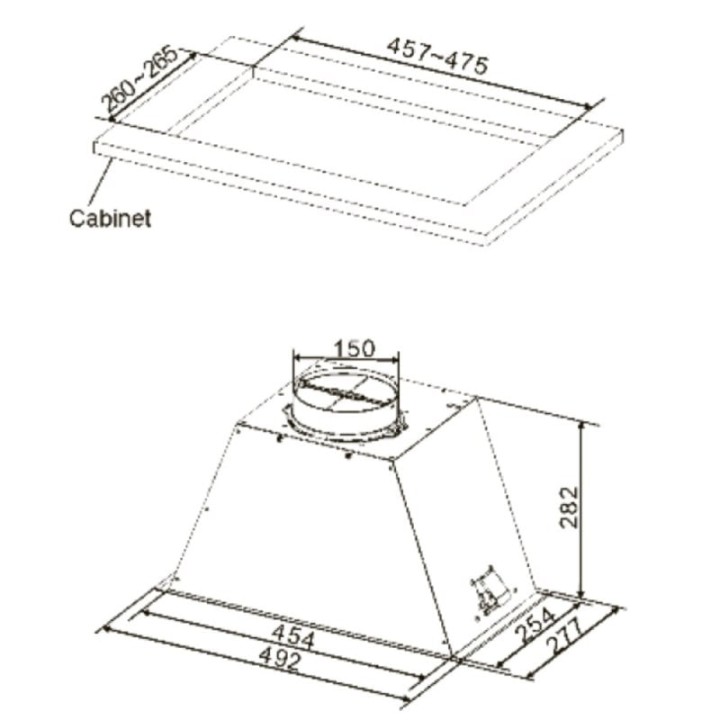 Cata GT Plus 45 X /M Campana Integrable 45cm Acero Inoxidable