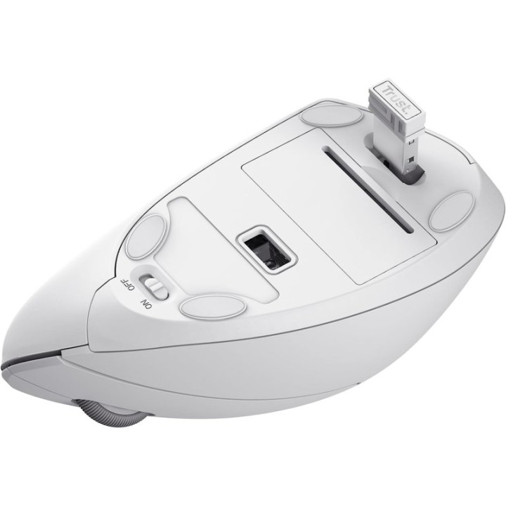 Trust Verto Ratón Ergonómico Vertical Inalámbrico 1600 DPI Blanco