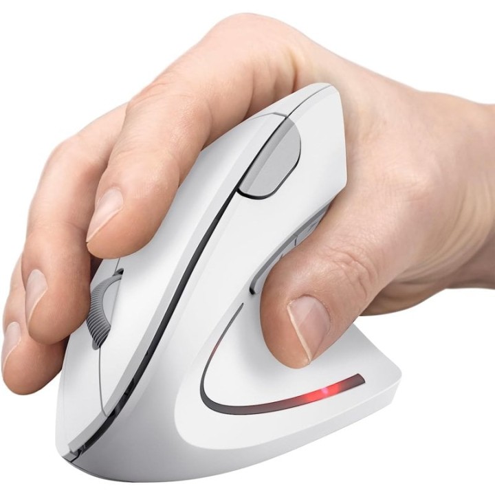 Trust Verto Ratón Ergonómico Vertical Inalámbrico 1600 DPI Blanco