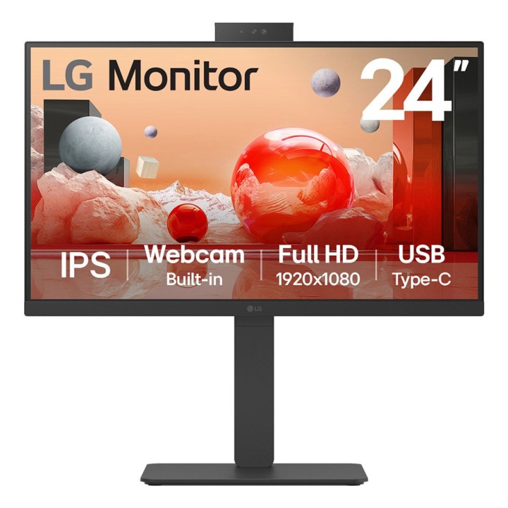 Monitor LG 24" IPS FHD con WebCam Negro (24BA850-B)
