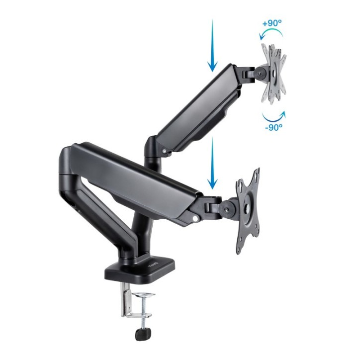 TooQ Soporte de Mesa para 2 Pantallas 17"-32" Negro