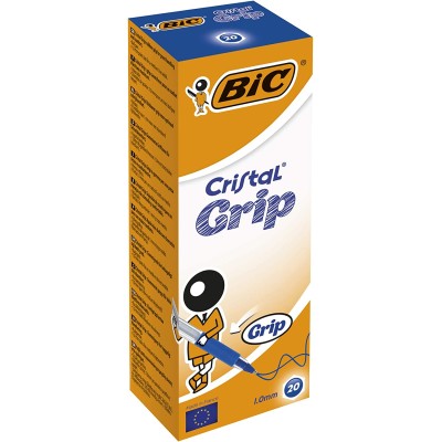 BIC BOLÍGRAFO CRISTAL GRIP AZUL CAJA 20