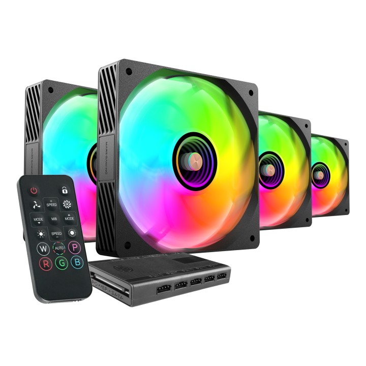 Kit Mars Gaming 4 Ventiladores ARGB+Hub ARGB (MFSI4KIT)