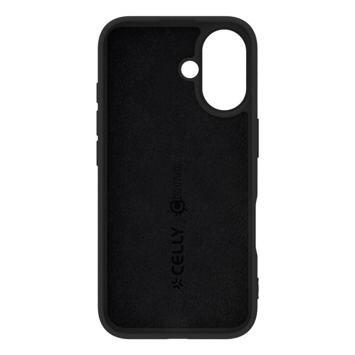 Funda CELLY Cromo iPhone 16 Negra (CROMO1078BK)