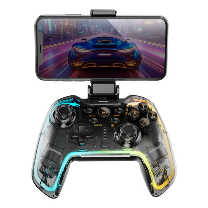 GamePad Mars Gaming RGB Bluetooth Transparente (MGPBT2)