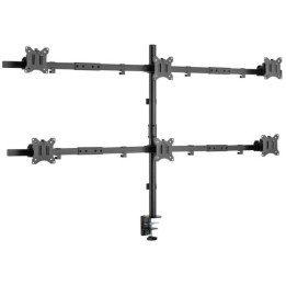 Equip 650160 Soporte Monitor de Mesa 6 Pantallas 17"-32" VESA 100x100mm 7KG Negro