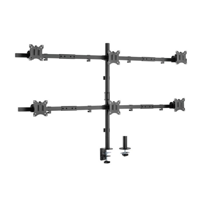 Equip 650160 Soporte Monitor de Mesa 6 Pantallas 17"-32" VESA 100x100mm 7KG Negro
