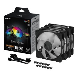 ASUS TUF Gaming TR120 ARGB Fan Triple Pack Ventilador Suplementario 120mm Negro