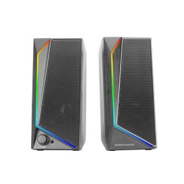 Altavoces Mars Gaming 2.0 15W RGB 3.5mm Negro (MS72)