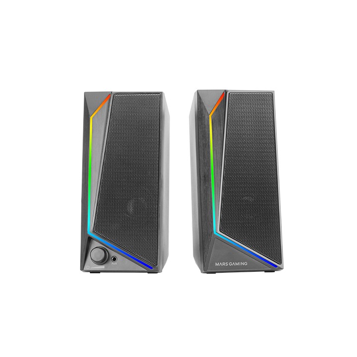 Altavoces Mars Gaming 2.0 15W RGB 3.5mm Negro (MS72)