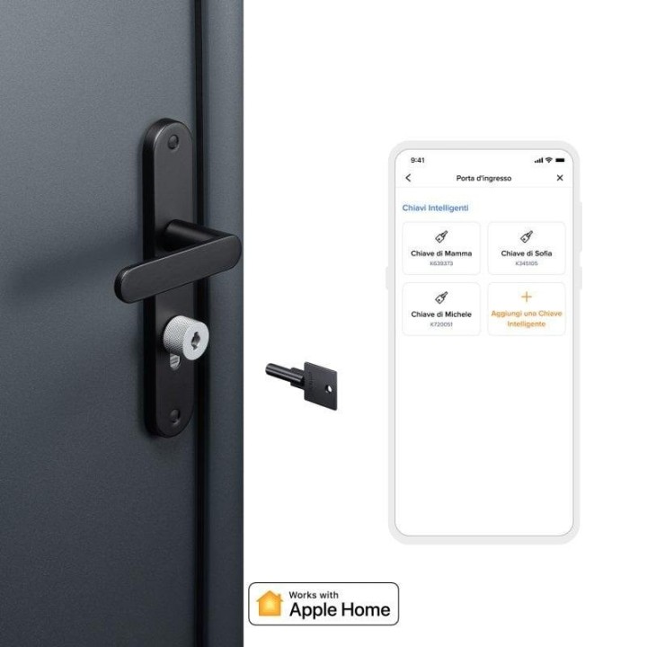 Netatmo Pack 1 Cerradura Inteligente Gris + 3 Llaves Inteligentes Negras