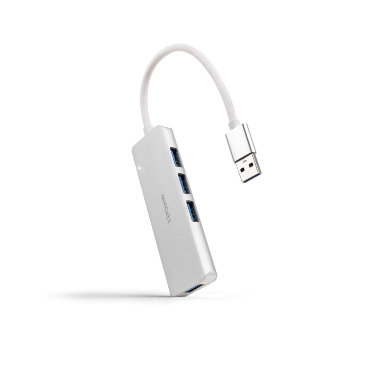 Hub Nanocable USB-A 3.0 a 4xUSB-A 3.0 Gris (10.16.4602)