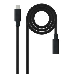 Nanocable USB-C 3.2 M/H 1.5m Negro (10.01.4501-L150)