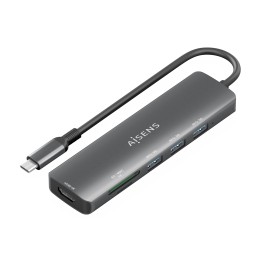 Docking AISENS 6en1 USB-C Gris (ASUC-6P024-GR)