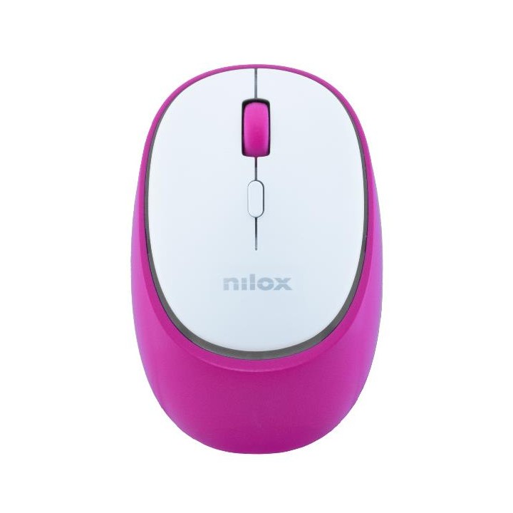 Ratón NILOX Dual-Wireless Blanco/Rosa (NXMDWS104)