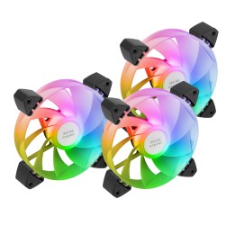 Ventilador Mars Gaming ARGB 3x120mm Negro (MF3AR)