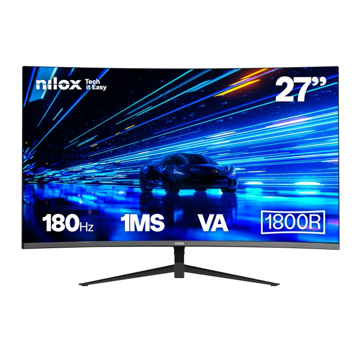 Monitor NILOX 27" VA 180Hz Curvo Negro (NXM27FHD18001)