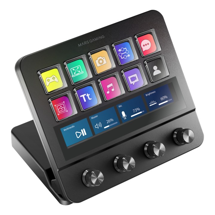 Control Deck Mars Gaming LCD 10 Teclas Negro (MSDPRO)