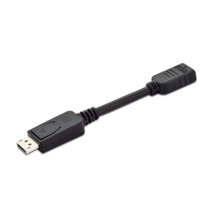 Digitus Cable Adaptador DisplayPort a HDMI tipo A con Bloqueo Macho/Hembra 15cm
