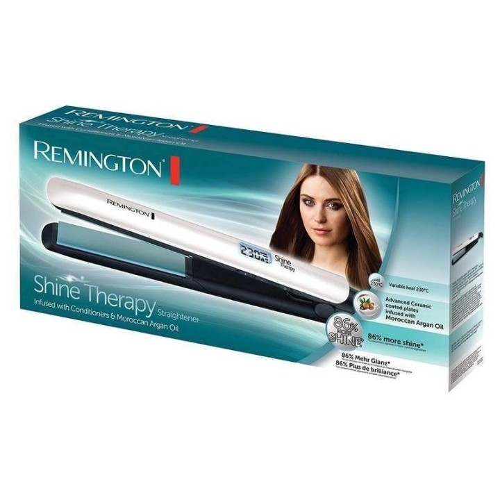 Remington Shine Therapy Plancha de Pelo Cerámico con Aceite de Argán