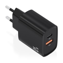 Cargador de Pared AISENS 30W USB-A/C Negro (A110-0953)