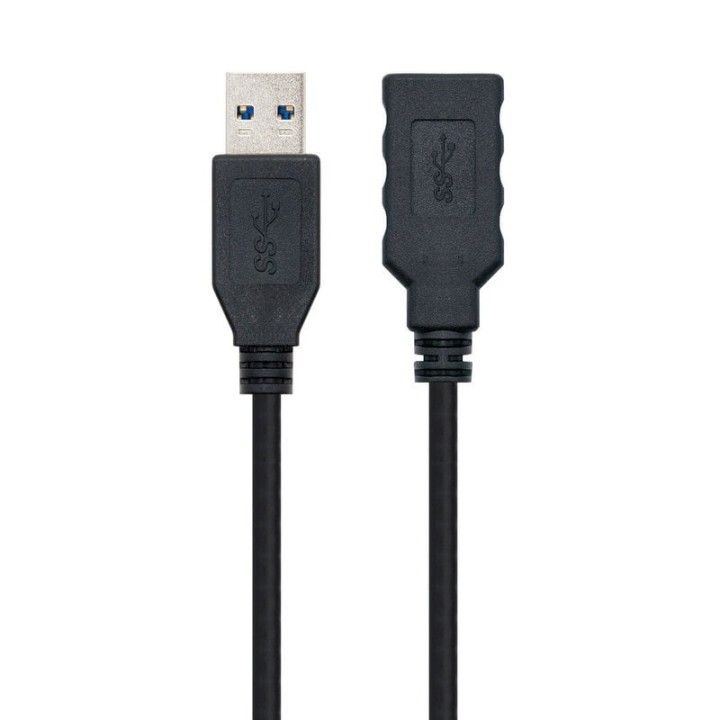 Cable USB 3.0 USB AM/AH Alargador 2m Negro