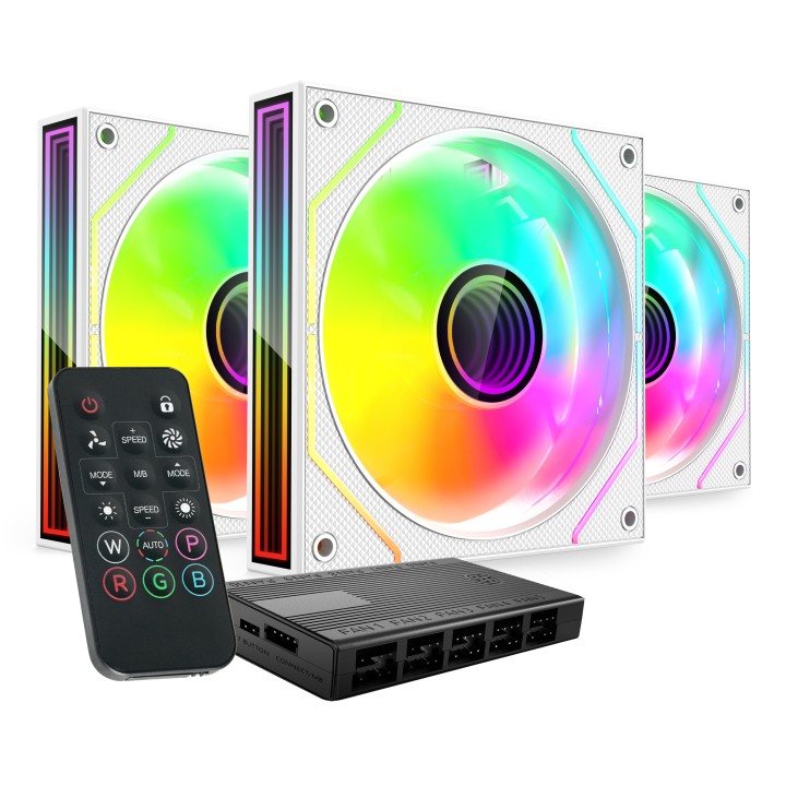 Ventilador Mars Gaming ARGB Kit 3 Blanco (MF3DPROKITW)