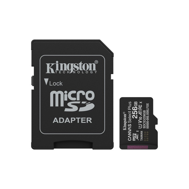 Kingston Micro SDXC 256Gb + Adaptador SD (SDCS3/256GB)