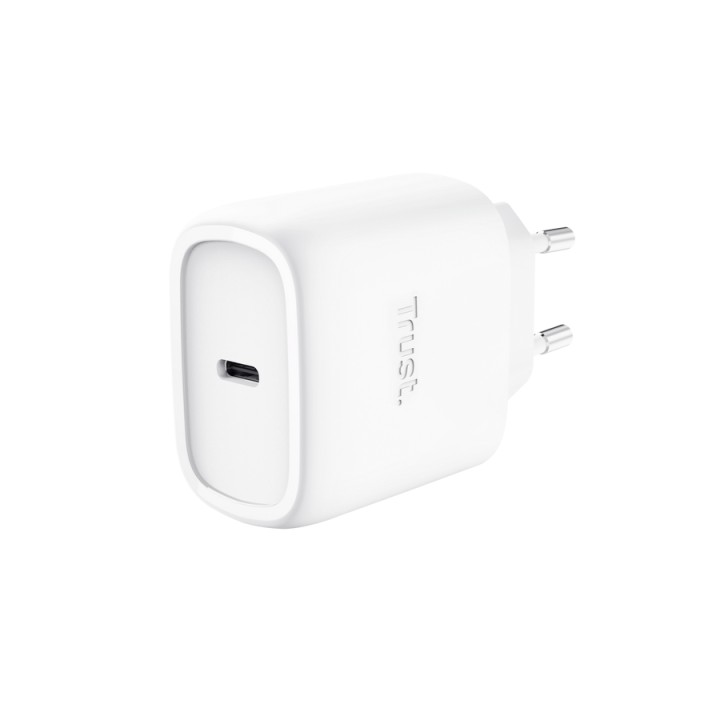 Cargador Pared Trust Maxo GaN 45W 1USB-C Blanco (25522)