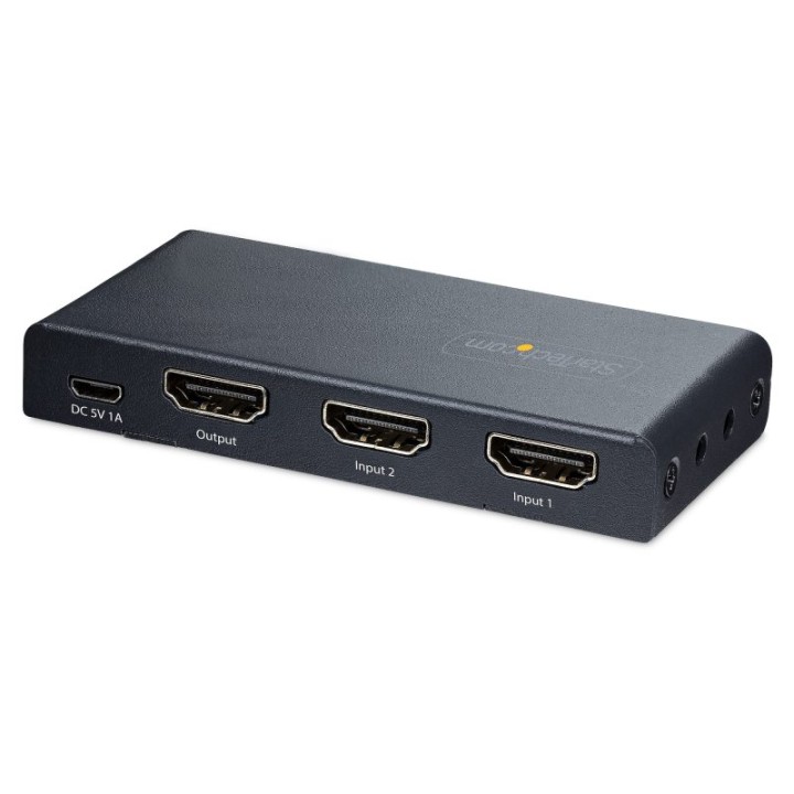 StarTech Switch Conmutador HDMI 2 Puertos 8K con Selector HDMI 2.1 UHD de 4K a 120Hz/8K 60Hz HDR10+