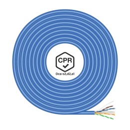 Aisens A135-0662 Bobina Cable de Red RJ45 Cat.6 UTP AWG24 LSZH CPR DCA 100m Azul