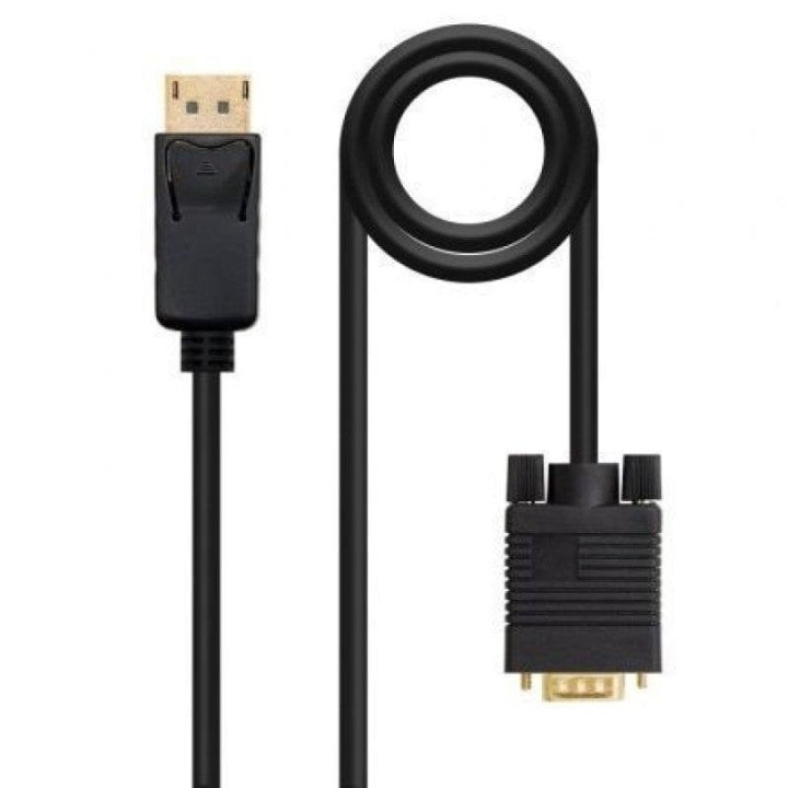 Cable Conversor Nanocable DisplayPort a VGA 1 m Blindado en Oro
