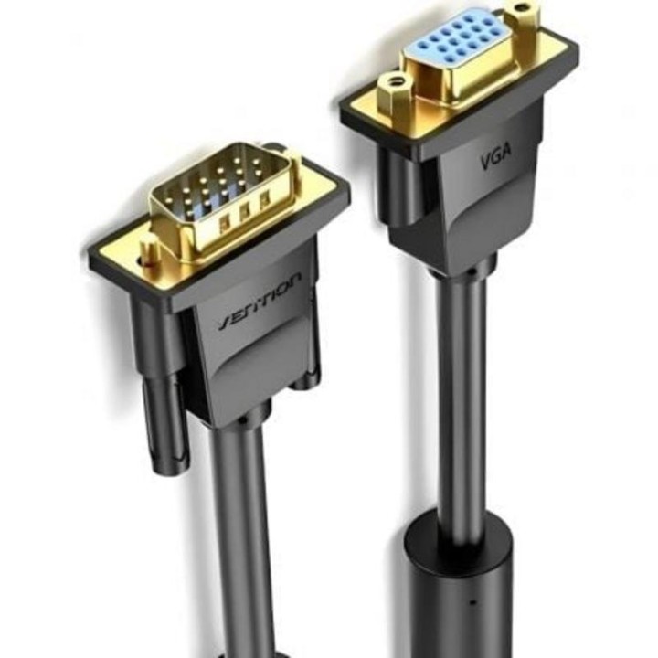 Cable VGA Vention DAGBI 3m blindado filtro ferrita contactos oro negro