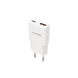 Cargador Nanocable USB-A/USB-C 25W Blanco (10.10.2025)