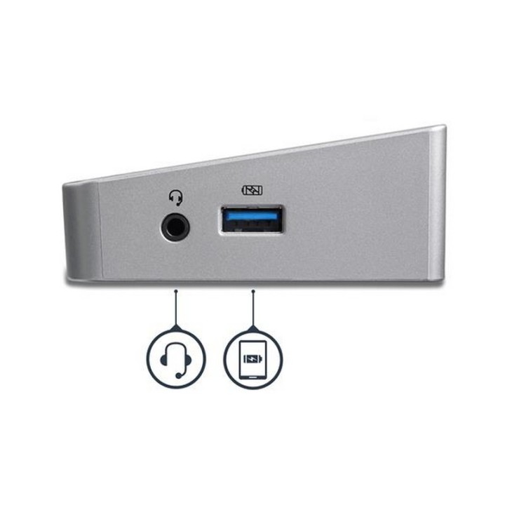 Startech Dock USB-C para Tres Monitores 4K con 5 Puertos USB 3.0