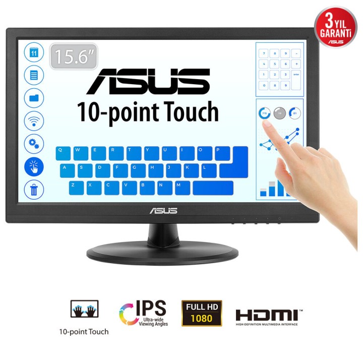 Monitor ASUS VT169HE 16" FHD Táctil (90LM09V1-B01170)