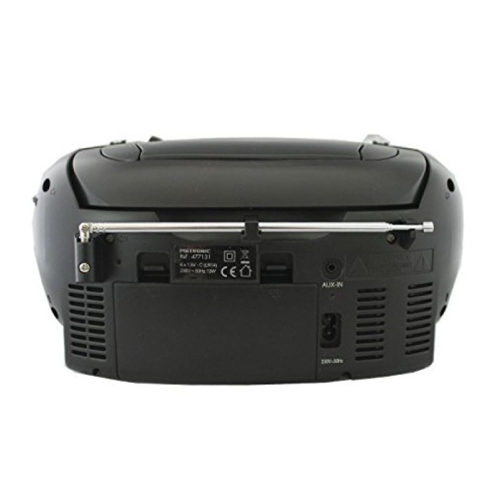 Metronic Radio CD con Cassete MP3 Negro