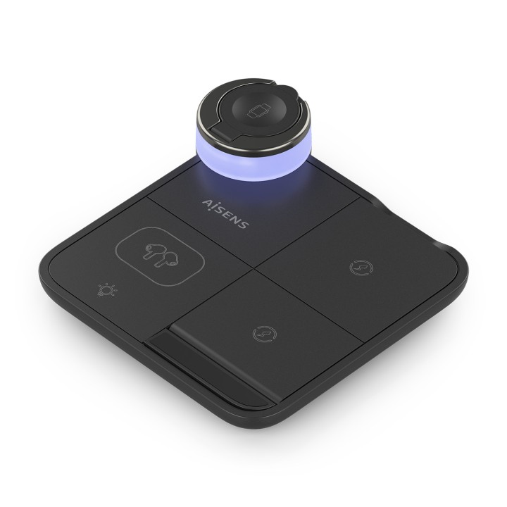 Cargador AISENS Qi Inalámbrico Negro(ASCH-15W4WC062-BK)