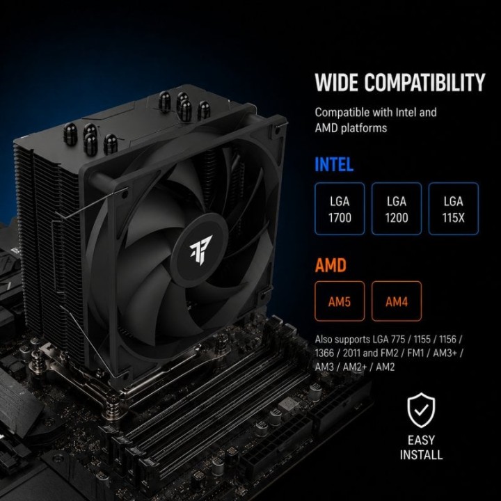 Tempest Cooler 4Pipes 120mm Ventilador CPU Negro