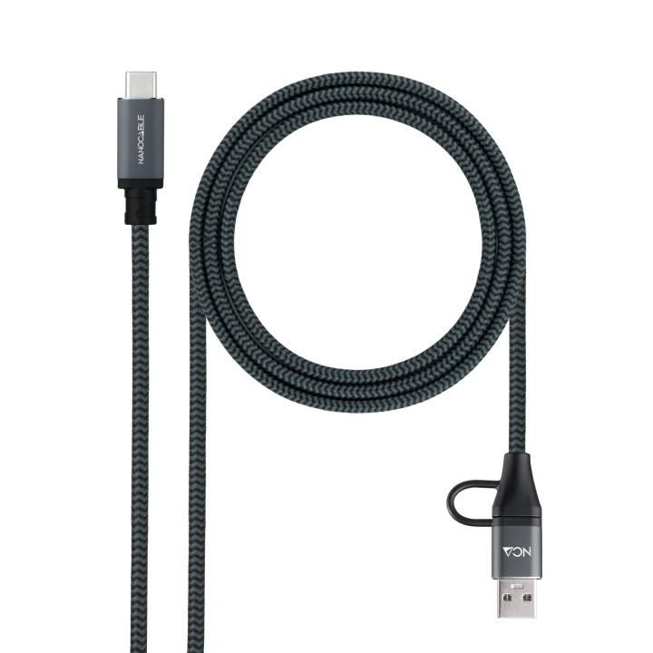 Nanocable USB-C a USB-A+USB-C/M 3m (10.01.4113-COMB)