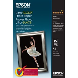 Papel Epson Ultra Glossy A4 15 Hojas (C13S041927)