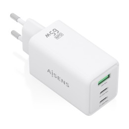 Cargador AISENS 65W 2xUSB-C 1xUSB-A (ASCH-65W3P072-W)
