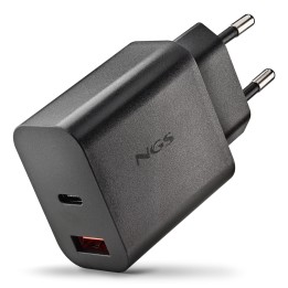 Cargador NGS Era 30W 1USB-A 1USB-C Negro (ERA30WBLACK)