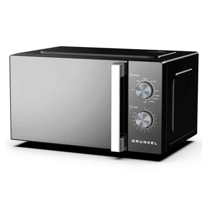 Microondas Grunkel MWG-20ESPEJO 20 Litros 700W con Grill 800W y Temporizador