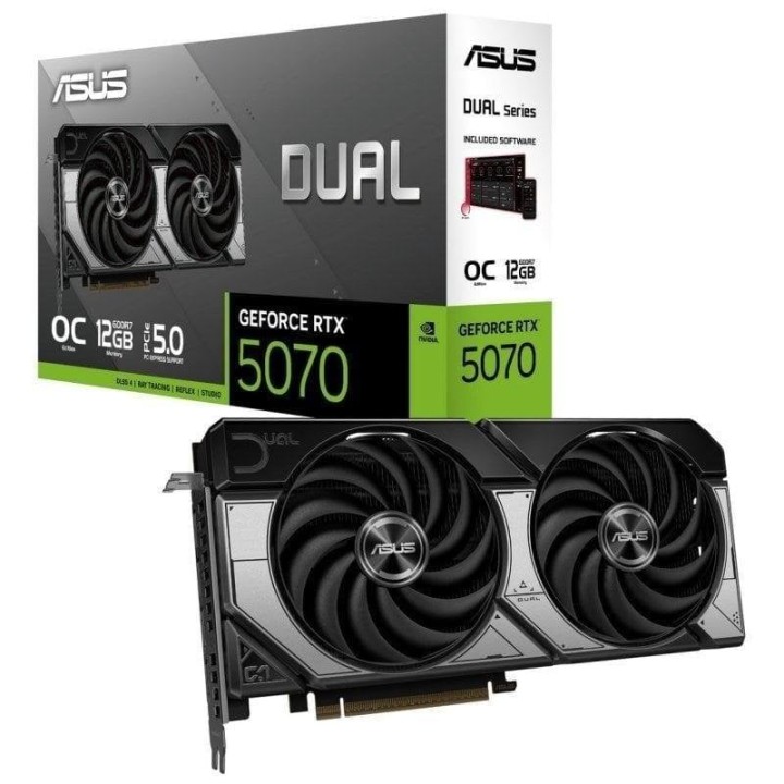 ASUS Dual GeForce RTX 5070 OC 12GB GDDR7 Reflex 2 RTX AI DLSS4