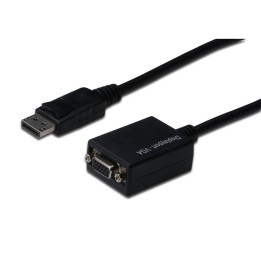 Digitus Cable Adaptador Displayport a VGA 15cm Negro