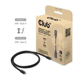 Cable Club 3D USB-C Thunderbolt 5 1m M/M Negro CAC-2501