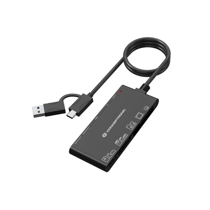 Lector de Tarjetas CONCEPTRONIC 7en1 USB-A/C (BIAN10B)