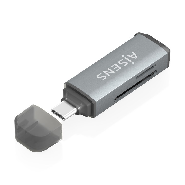 Lector Tarjetas AISENS USB-C 3.0 Gris (ASCR-2C10-GR)